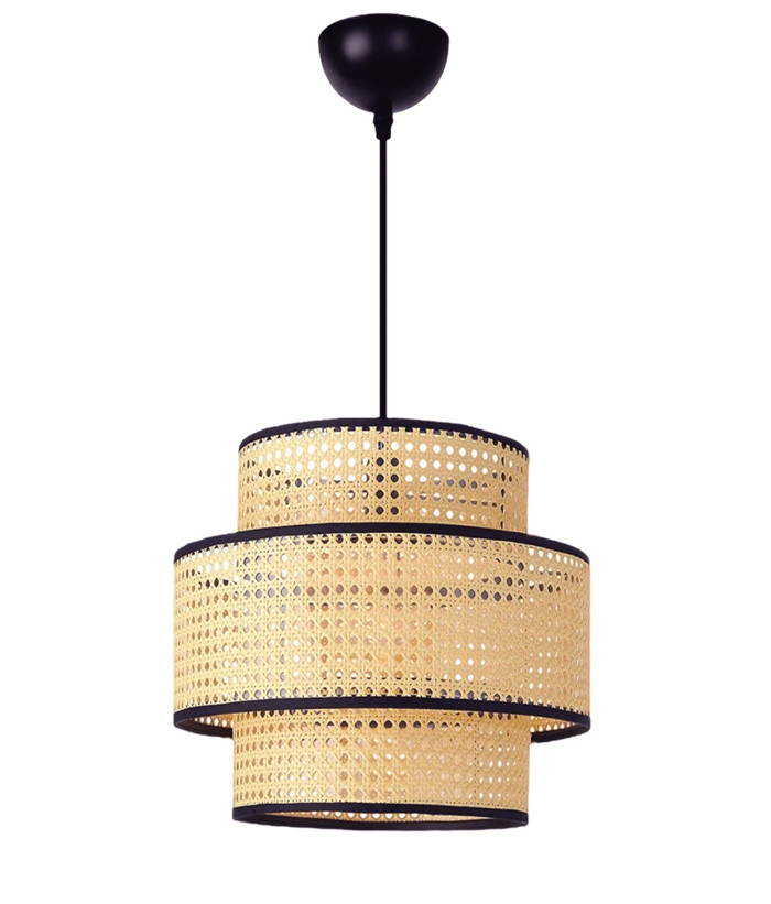 Heronia IK-VIENNA Kremasto Fotistiko Orofis Rattan Monofoto E27 F30x80cm 14-0210